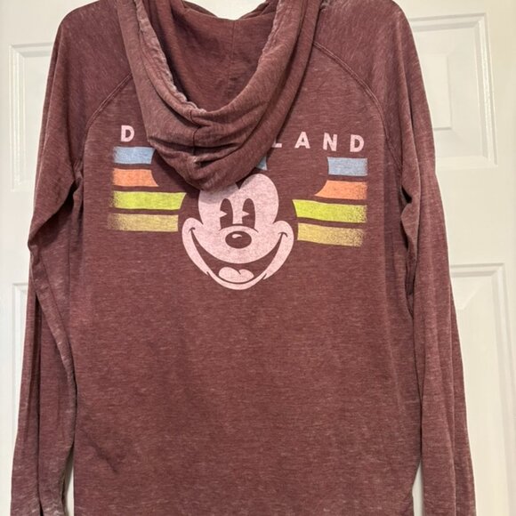 Disneyland Maroon Mickey Sweatshirt Hoodie - Picture 3 of 4